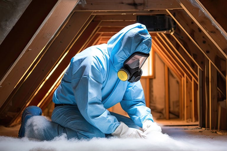 Foam Sprayed Insulated Attic Generative Ai